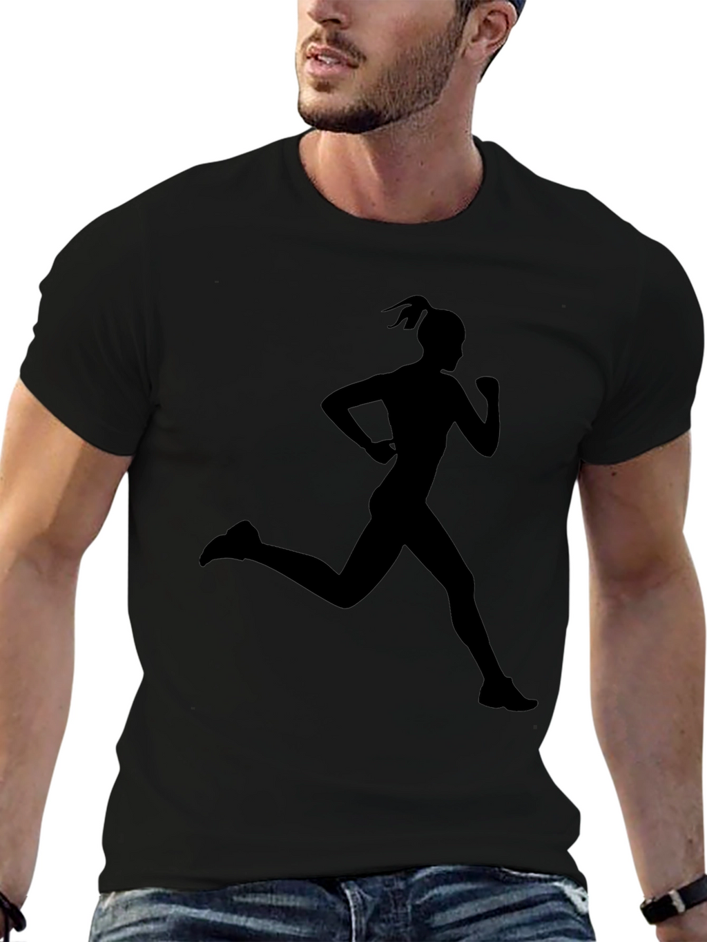 Runner Silhouette Black T-Shirt