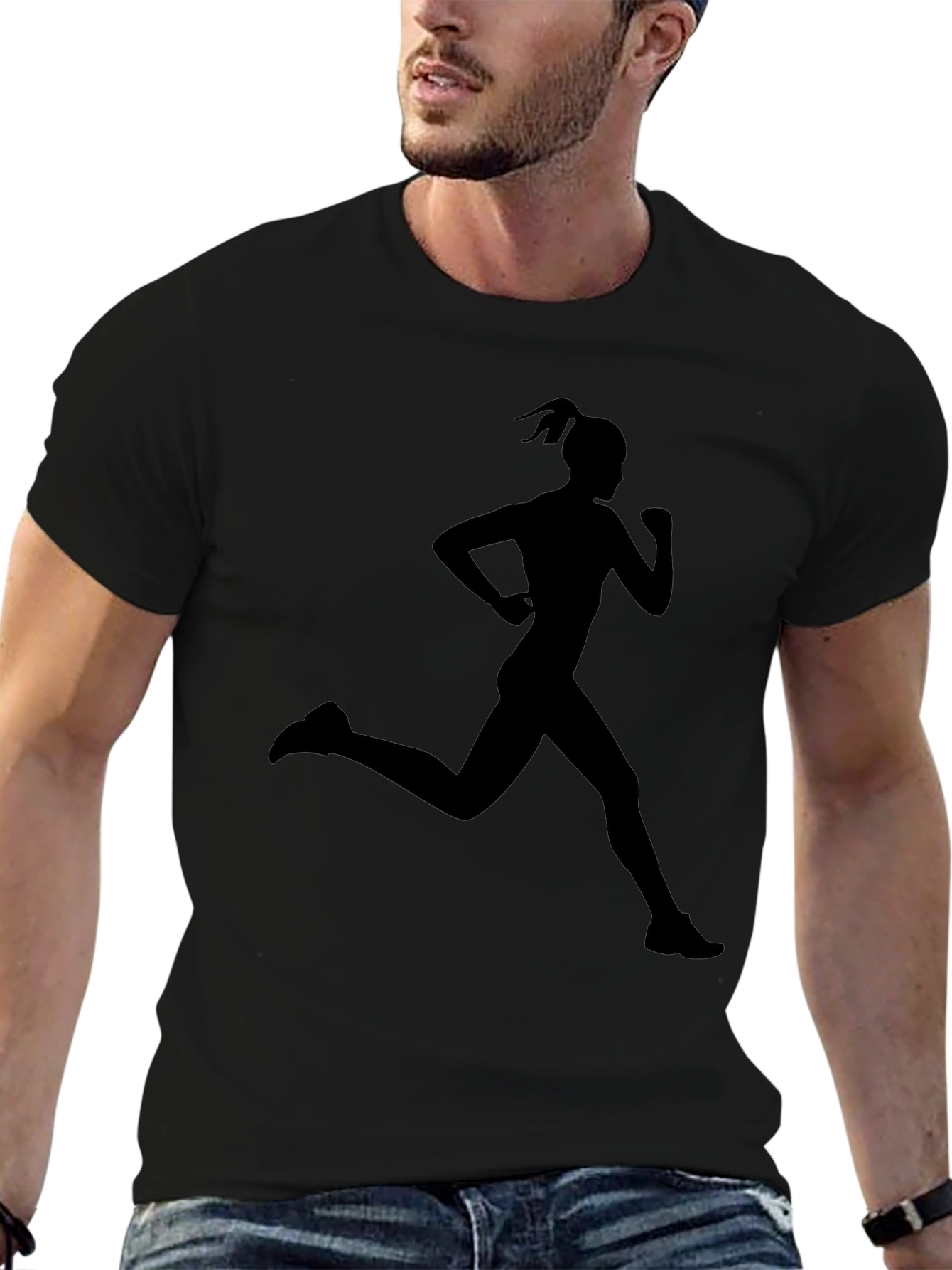 Runner Silhouette Black T-Shirt