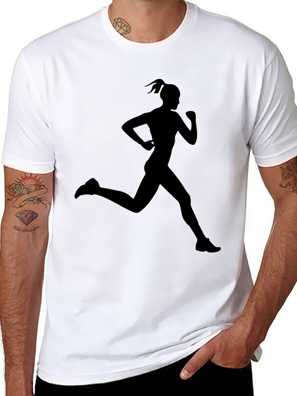 Runner Silhouette Black T-Shirt