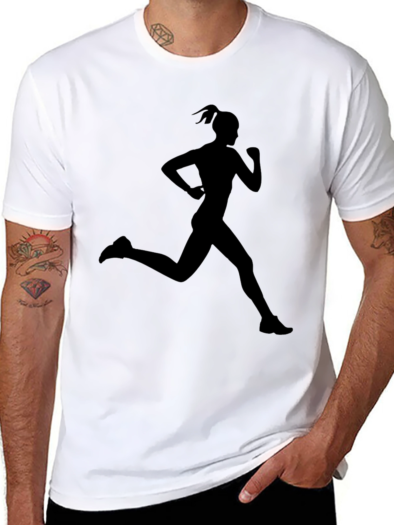 Runner Silhouette Black T-Shirt