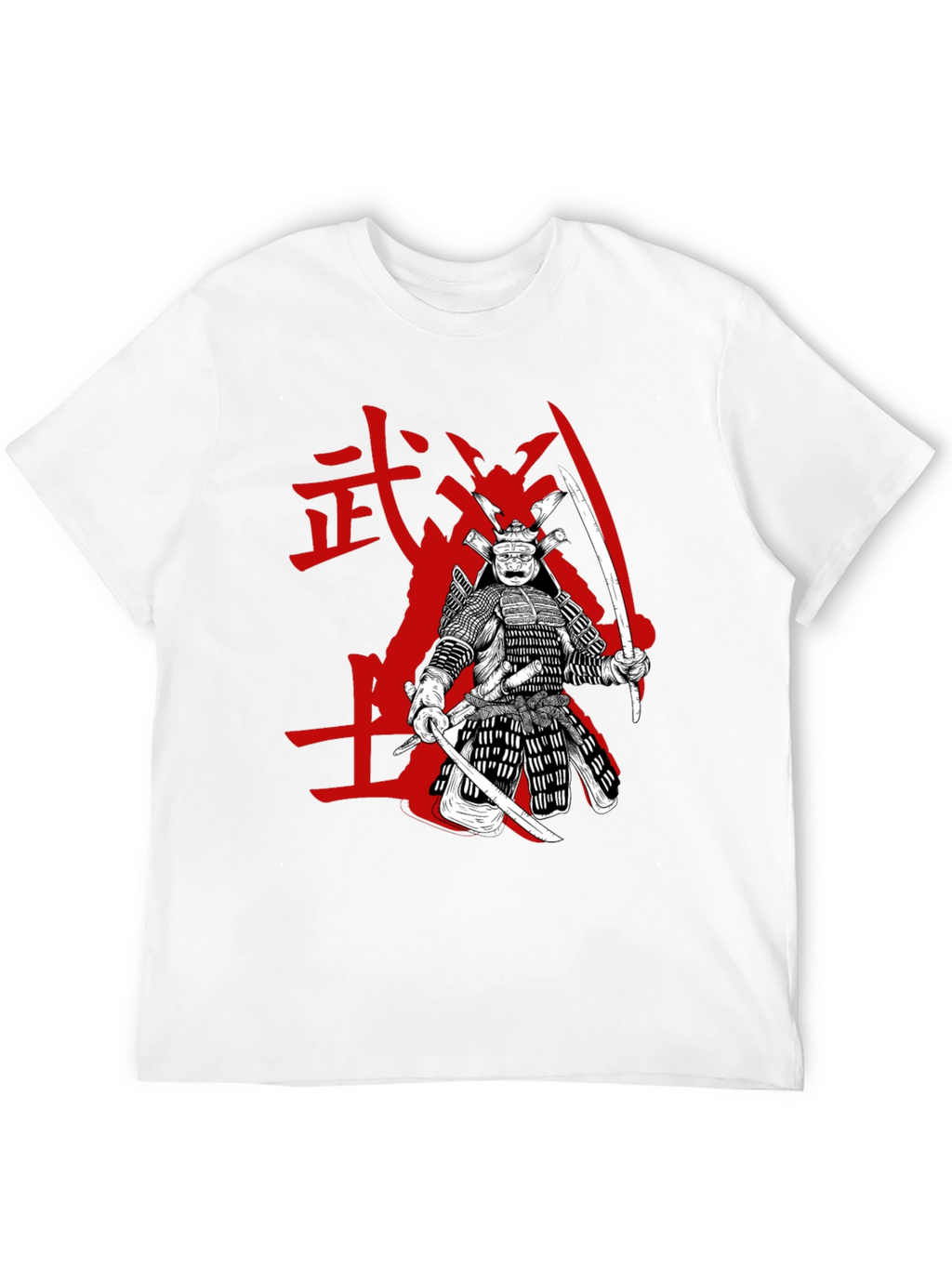 Samurai Graphic Tee - Black Cotton Blend