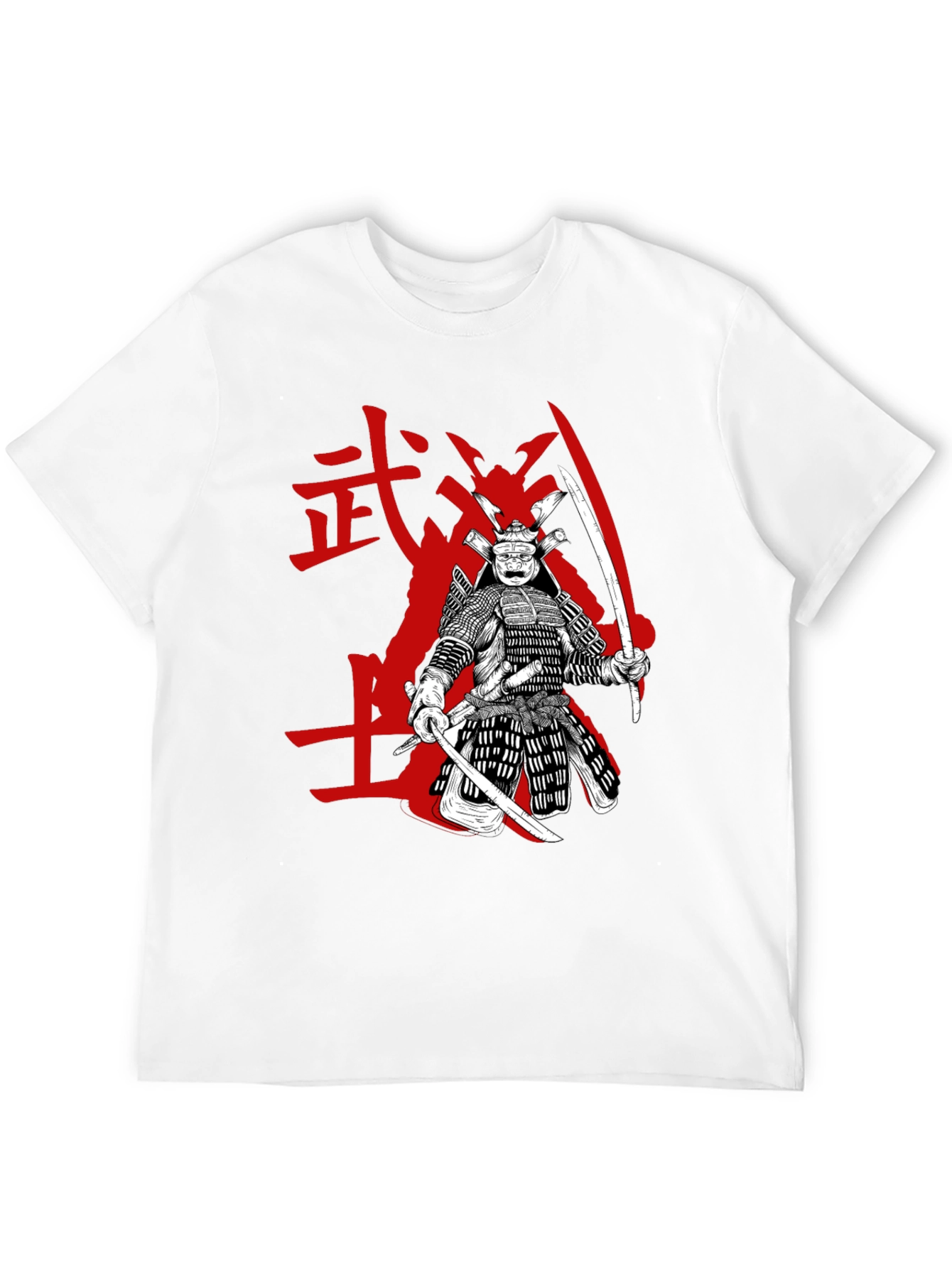 Samurai Graphic Tee - Black Cotton Blend