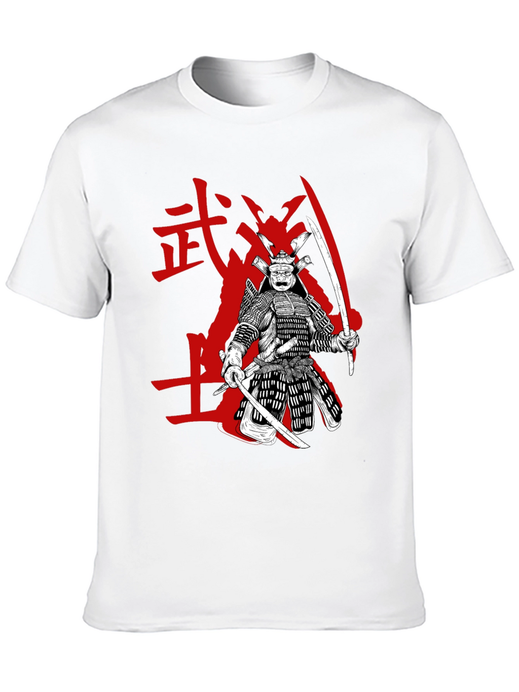 Samurai Graphic Tee - Black Cotton Blend
