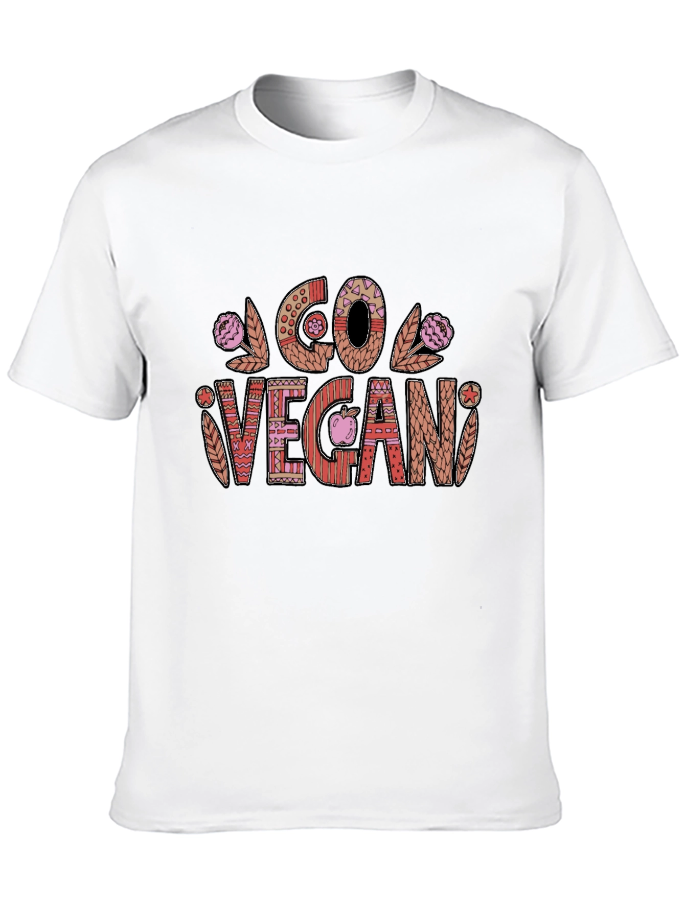 Go Vegan Graphic Tee - Stylish Vegetarian Lifestyle Shirt
