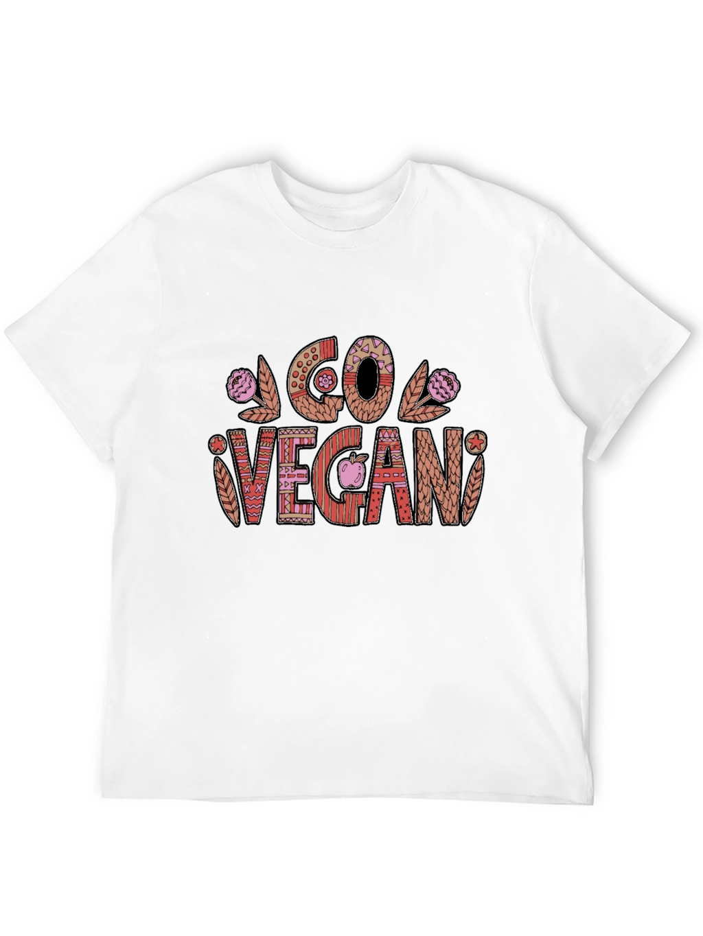 Go Vegan Graphic Tee - Stylish Vegetarian Lifestyle Shirt