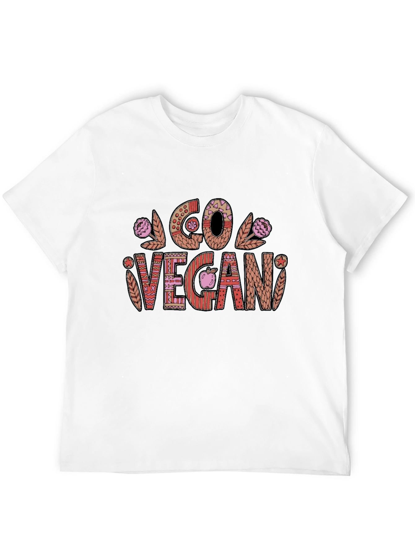 Go Vegan Graphic Tee - Stylish Vegetarian Lifestyle Shirt
