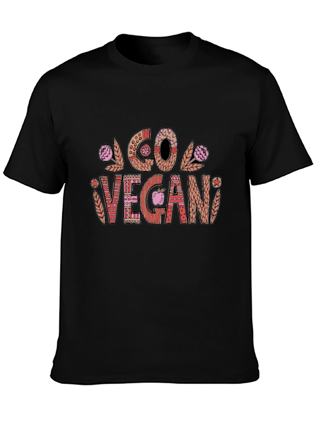 Go Vegan Graphic Tee - Stylish Vegetarian Lifestyle Shirt