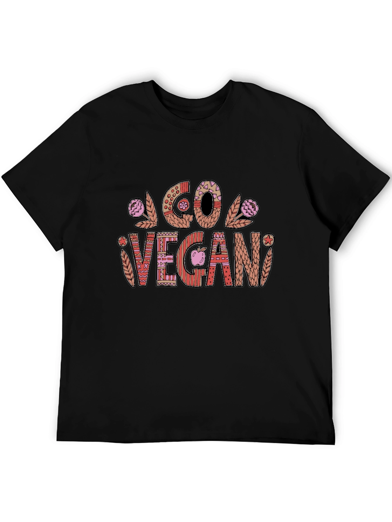 Go Vegan Graphic Tee - Stylish Vegetarian Lifestyle Shirt