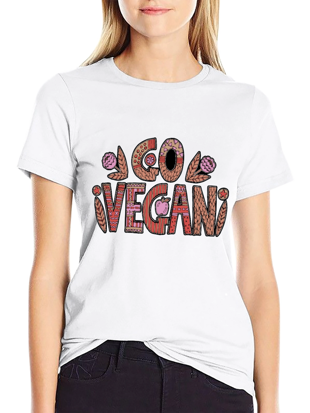 Go Vegan Graphic Tee - Stylish Vegetarian Lifestyle Shirt