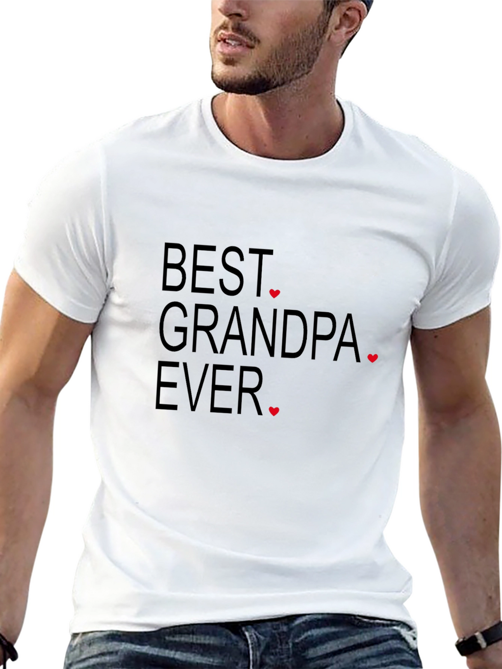 Best Grandpa Ever Black T-Shirt - Great Gift Idea!