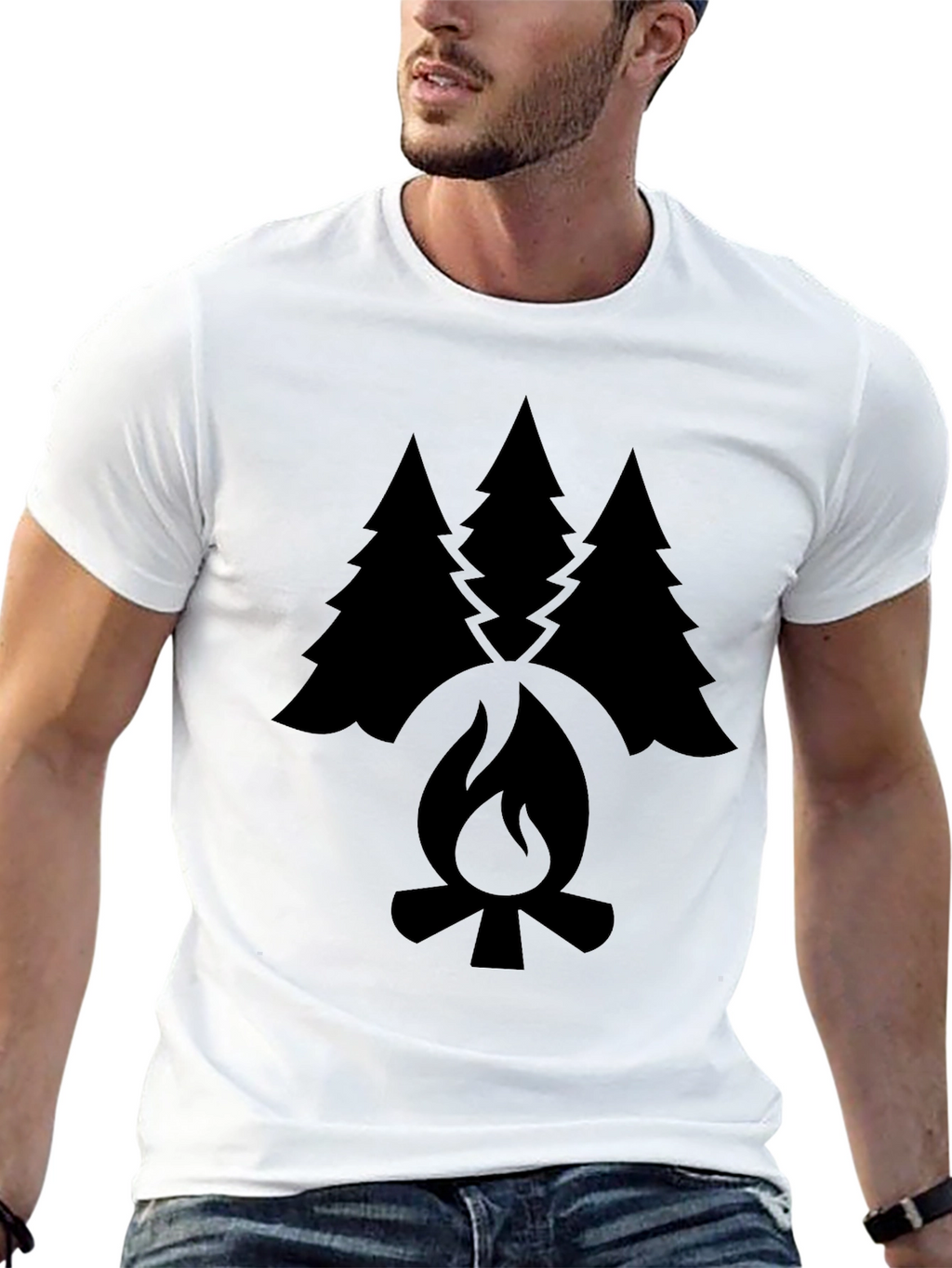 Campfire & Trees Graphic Tee