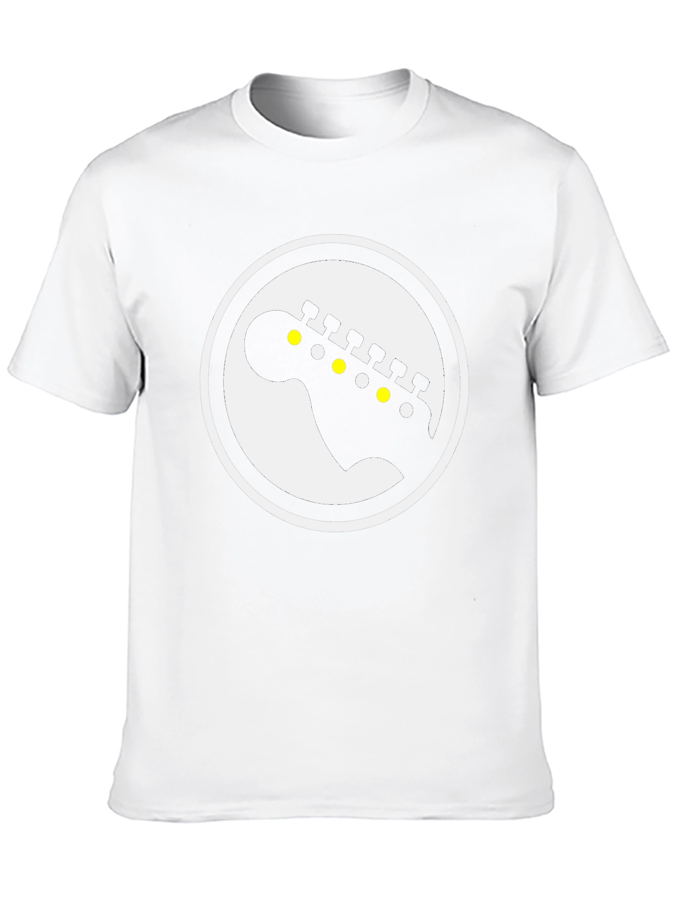 Guitar Headstock Graphic Tee - Black