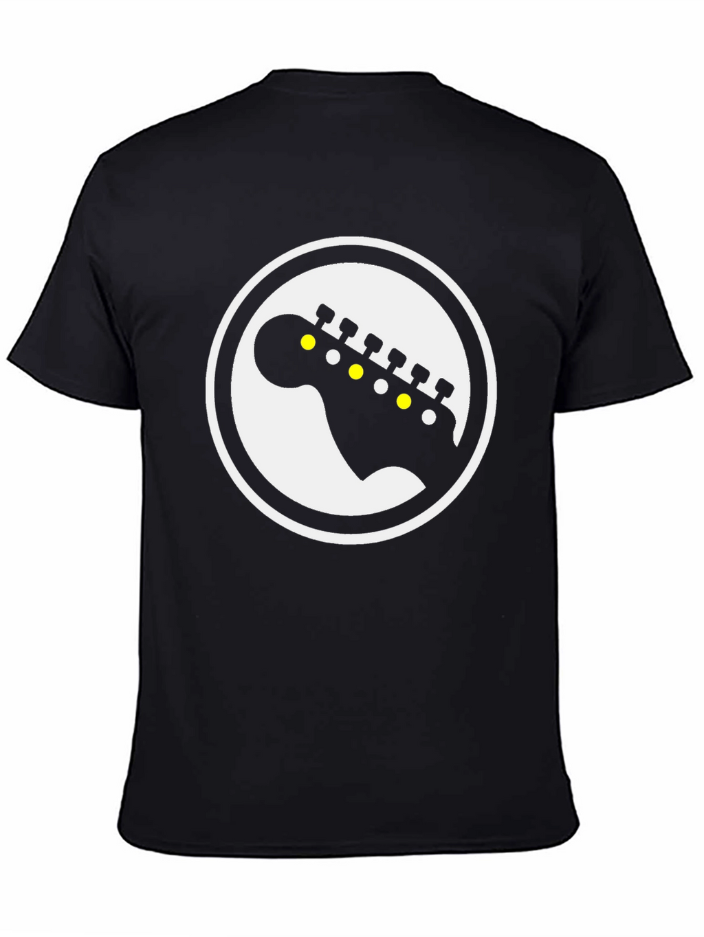 Guitar Headstock Graphic Tee - Black