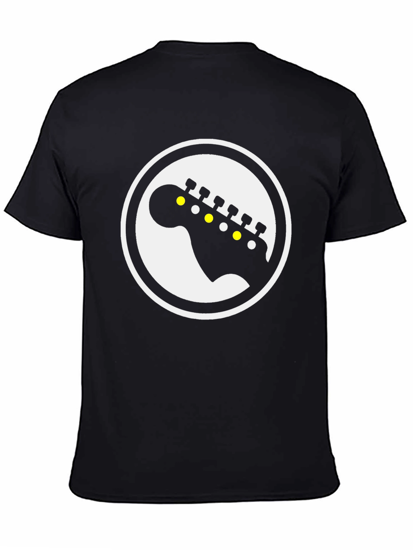 Guitar Headstock Graphic Tee - Black