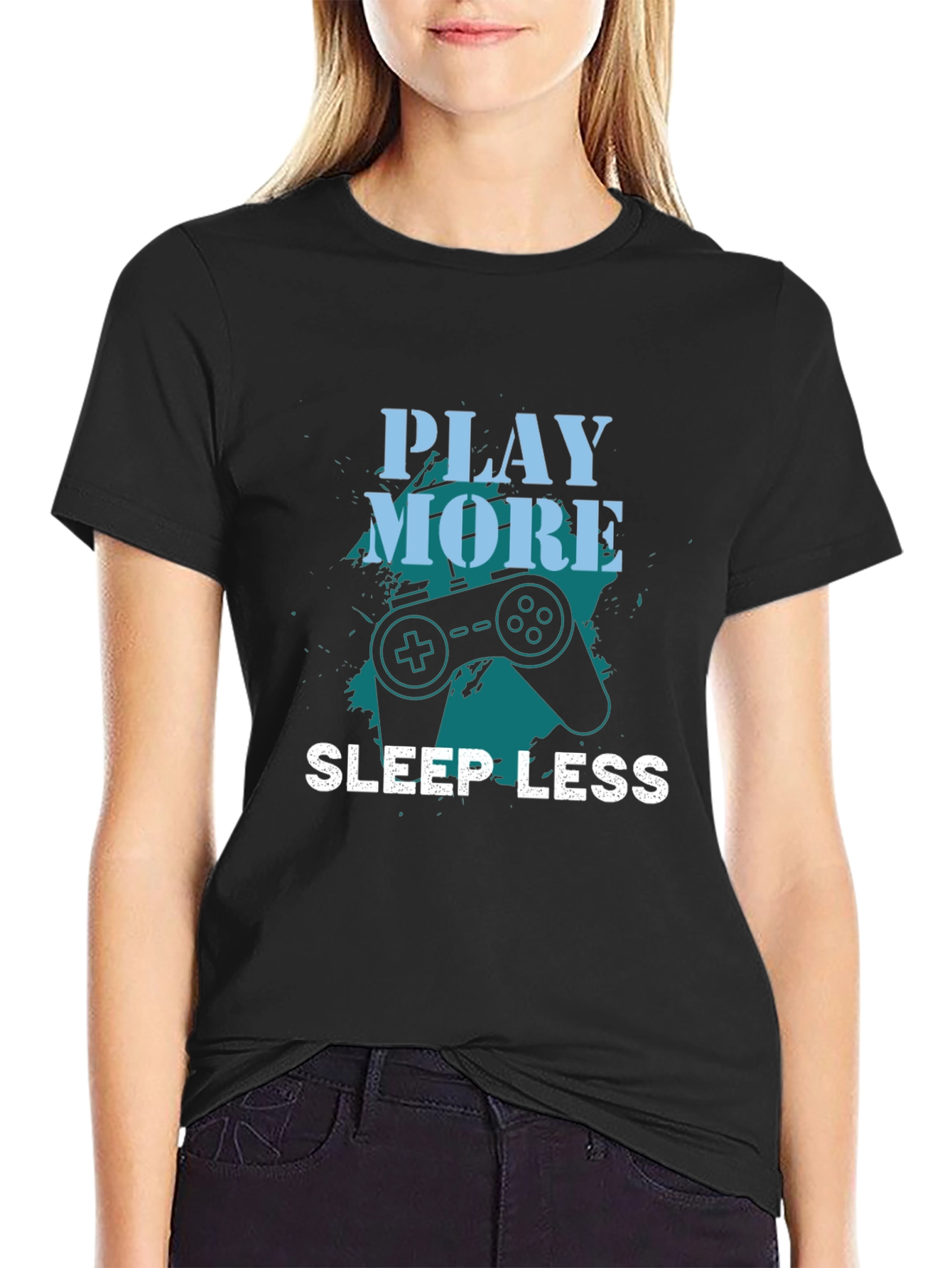 Play More Sleep Less Gamer Graphic Tee - Soft Cotton
