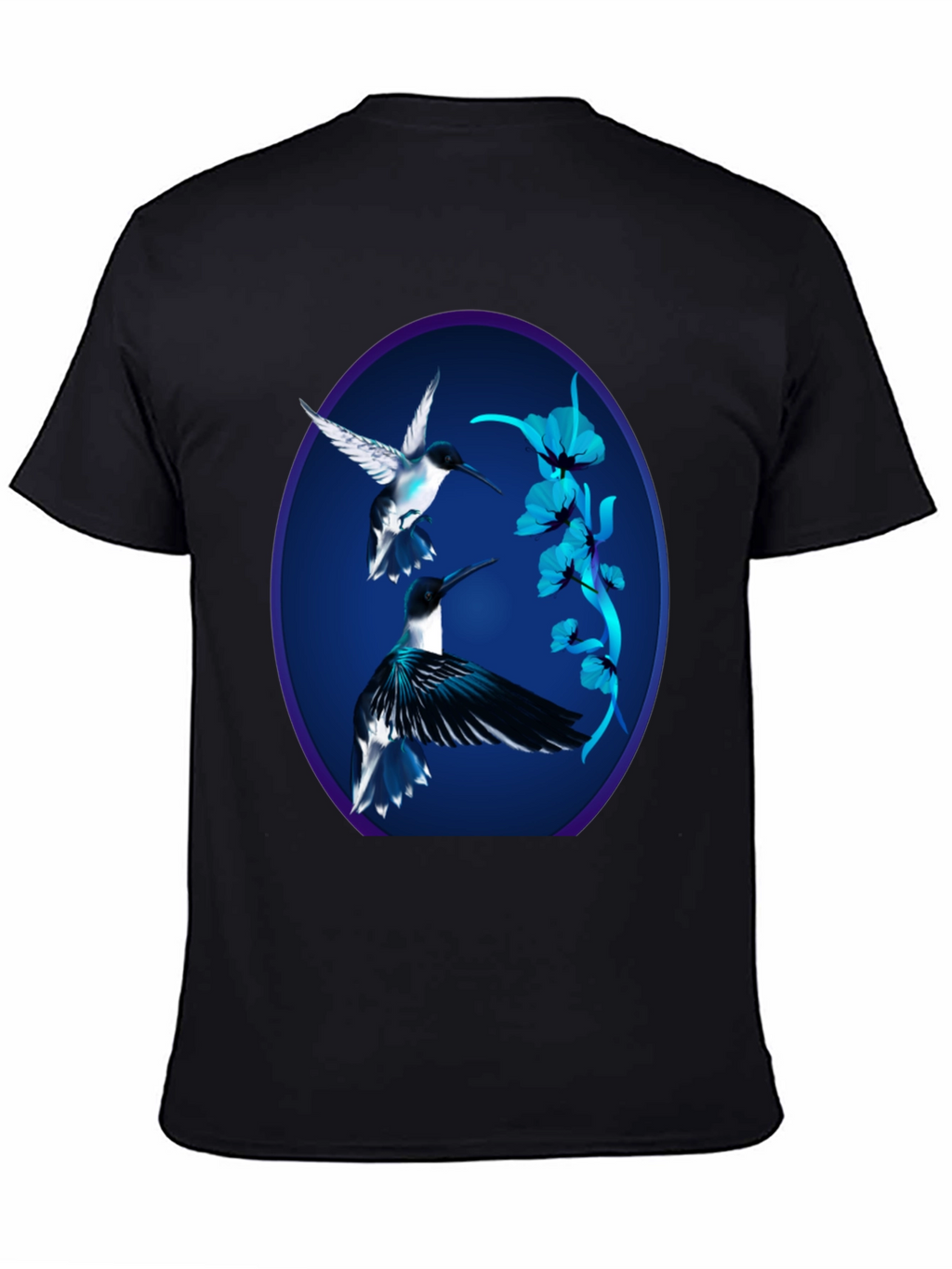 Hummingbird Graphic Black Tee