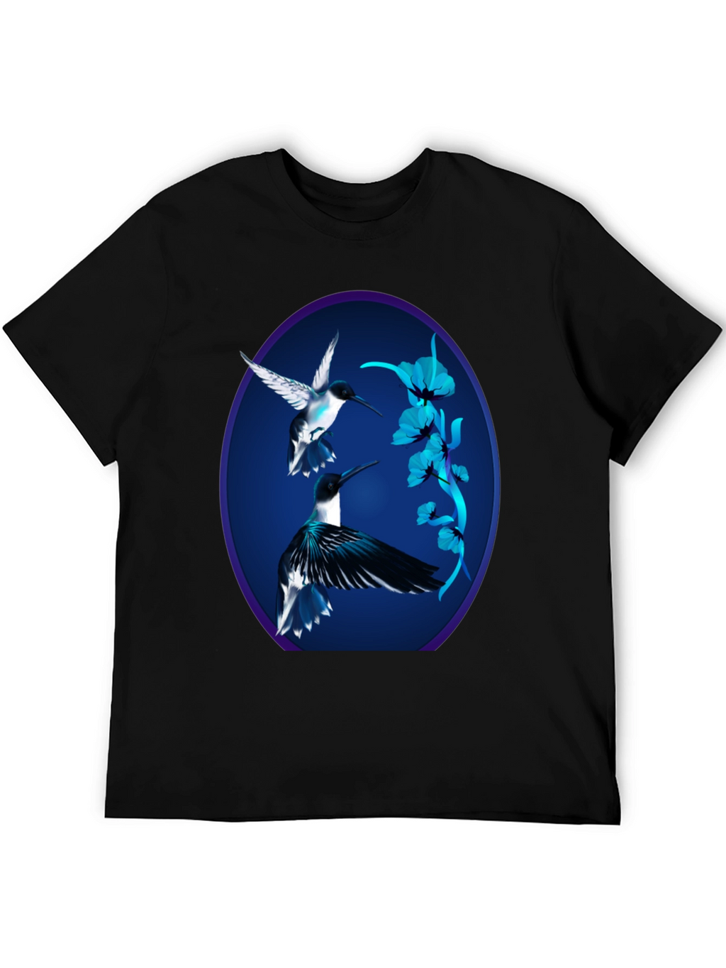 Hummingbird Graphic Black Tee