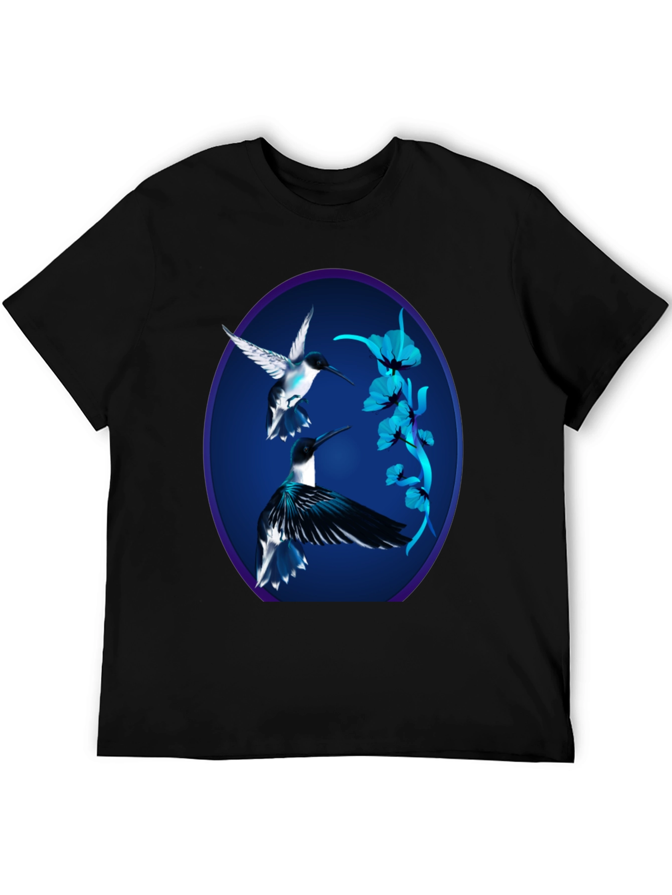Hummingbird Graphic Black Tee