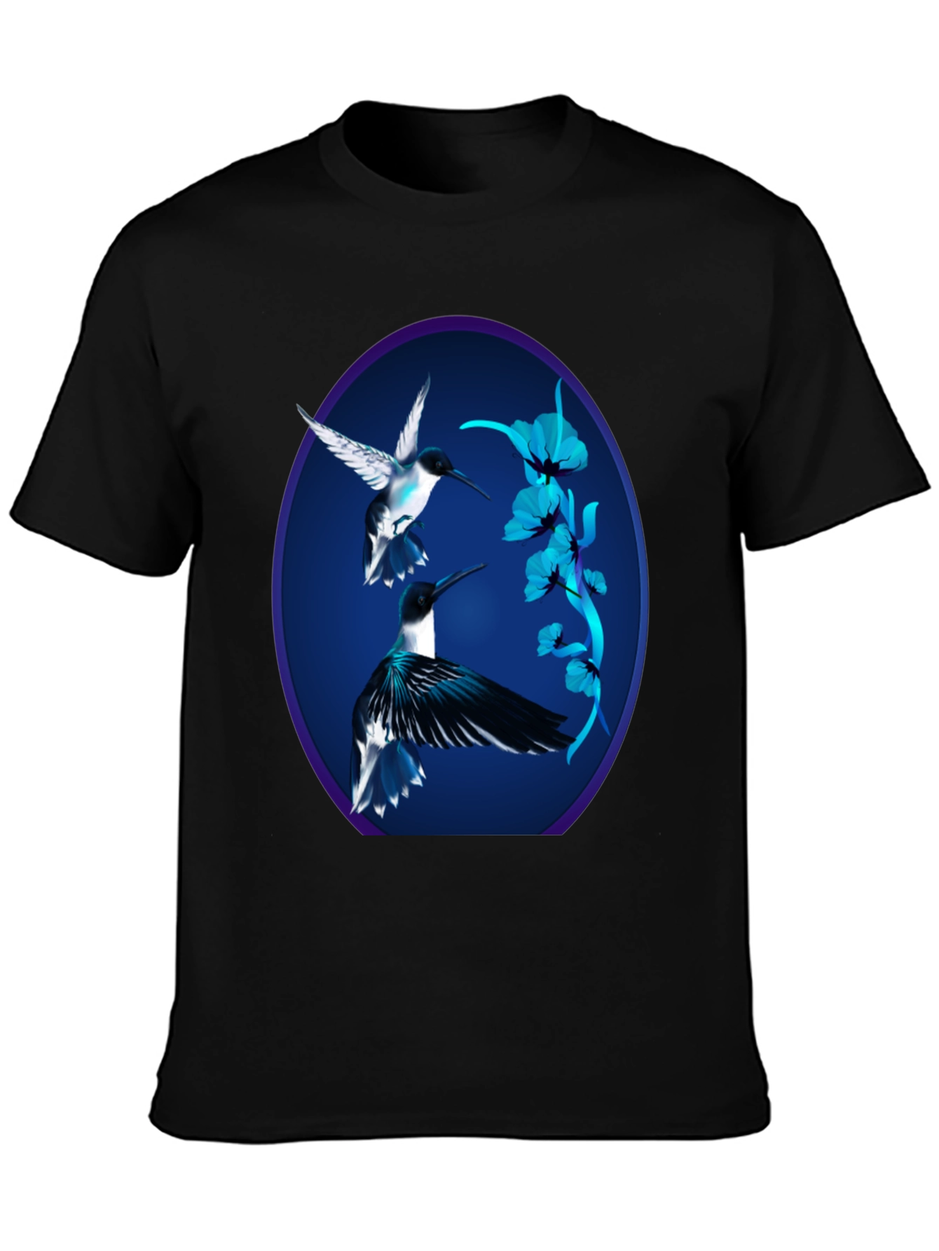 Hummingbird Graphic Black Tee