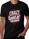 Crazy Guitar Grandpa T-Shirt - Musician Grandfather Tee