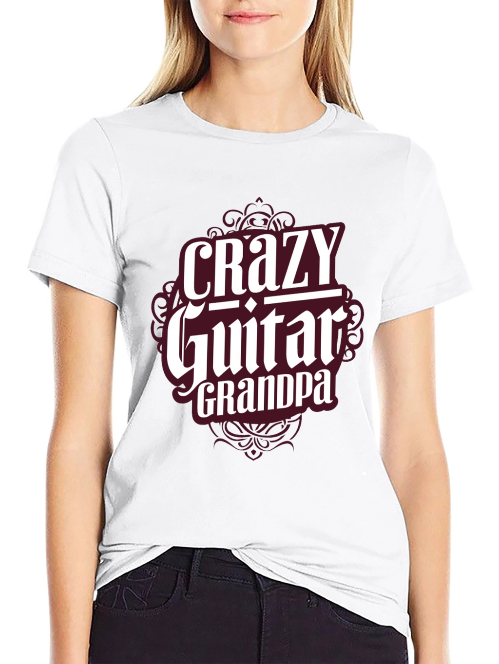 Crazy Guitar Grandpa T-Shirt - Musician Grandfather Tee