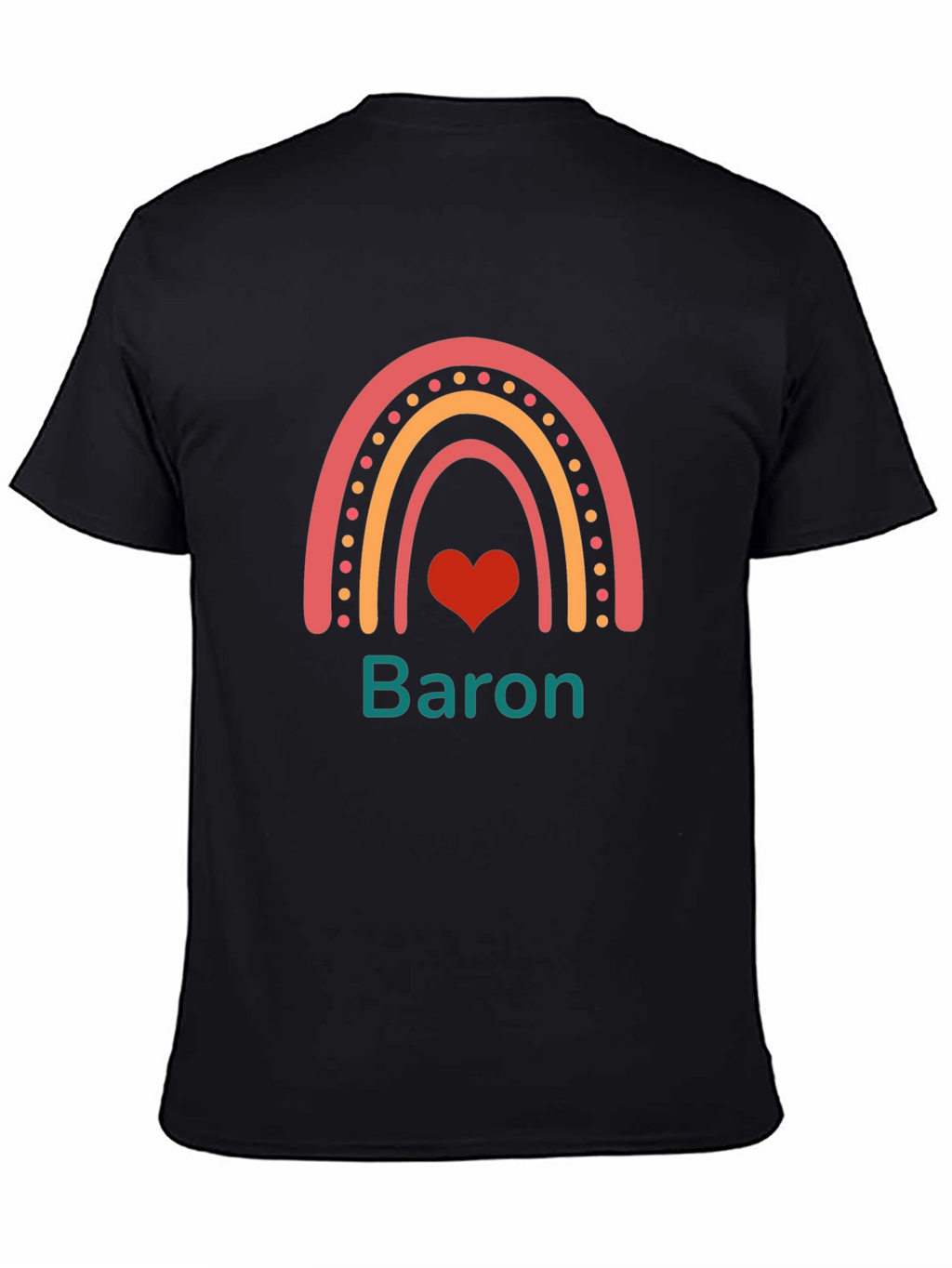 Baron Rainbow Heart Personalized T-Shirt