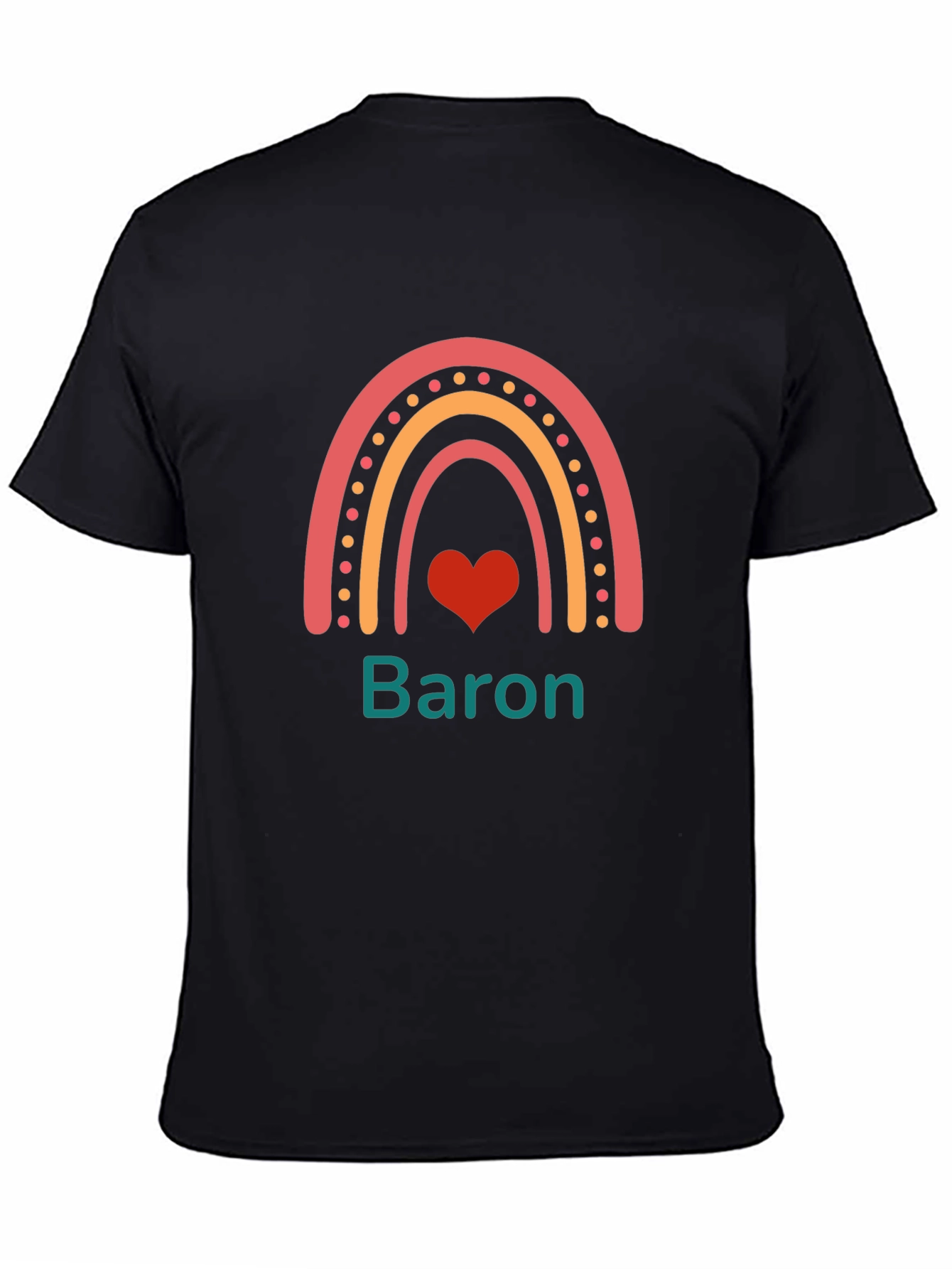 Baron Rainbow Heart Personalized T-Shirt