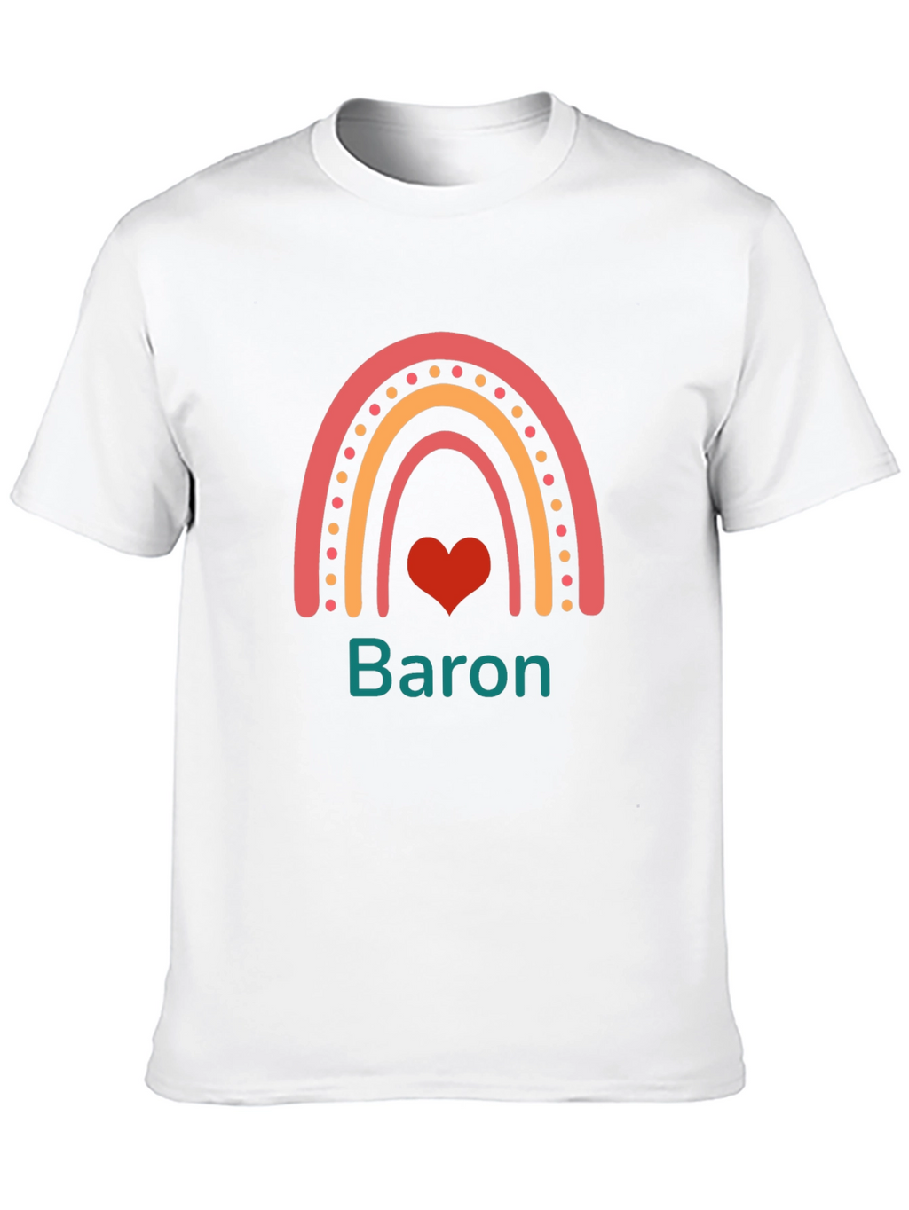 Baron Rainbow Heart Personalized T-Shirt