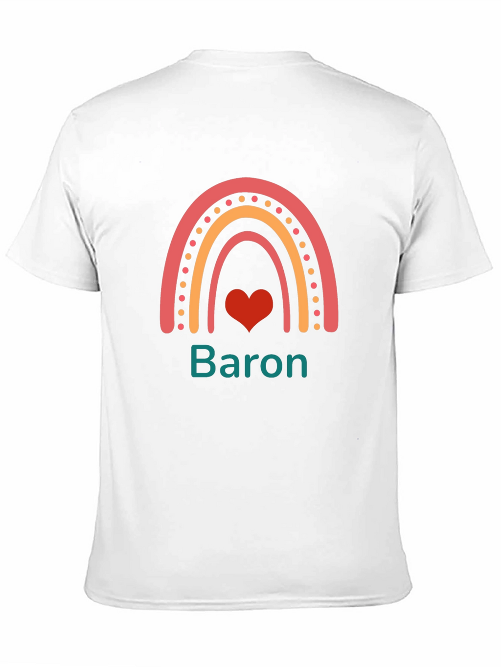 Baron Rainbow Heart Personalized T-Shirt