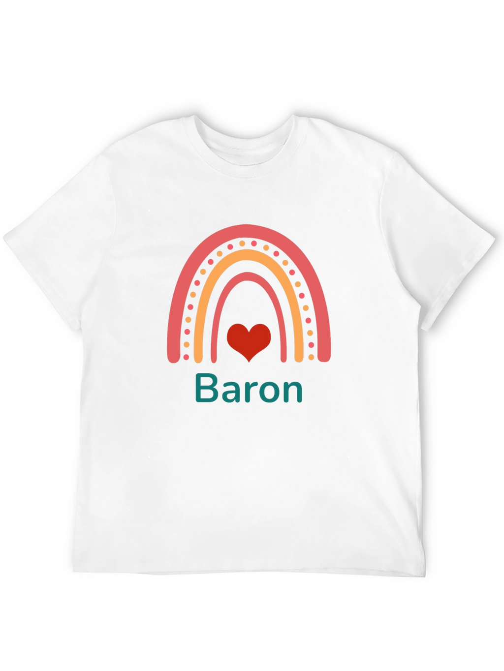 Baron Rainbow Heart Personalized T-Shirt