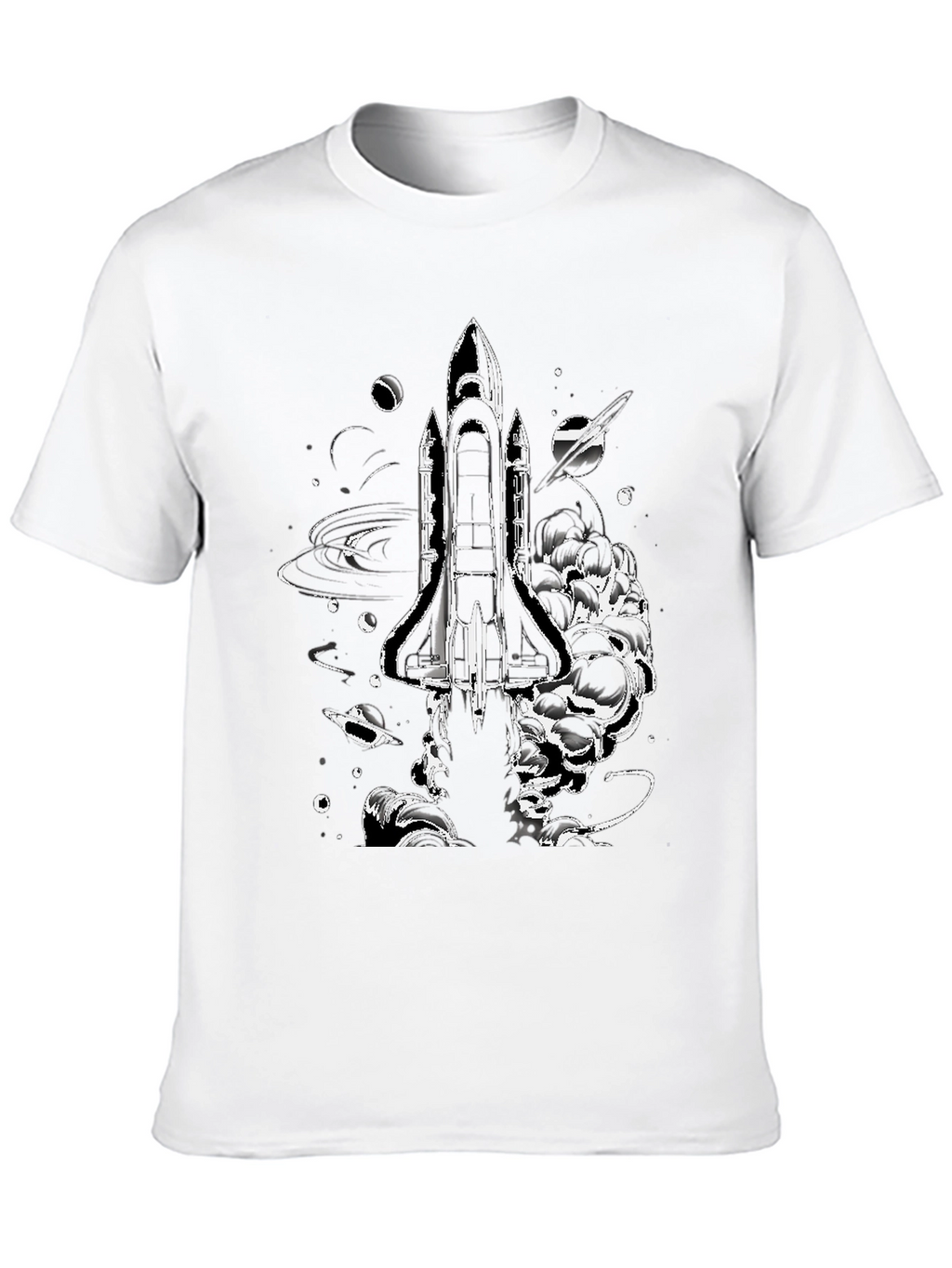 Space Shuttle Graphic Print T-Shirt