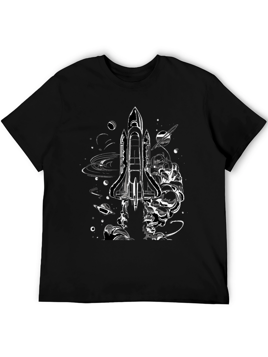 Space Shuttle Graphic Print T-Shirt