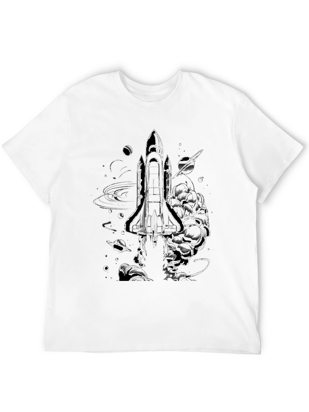 Space Shuttle Graphic Print T-Shirt