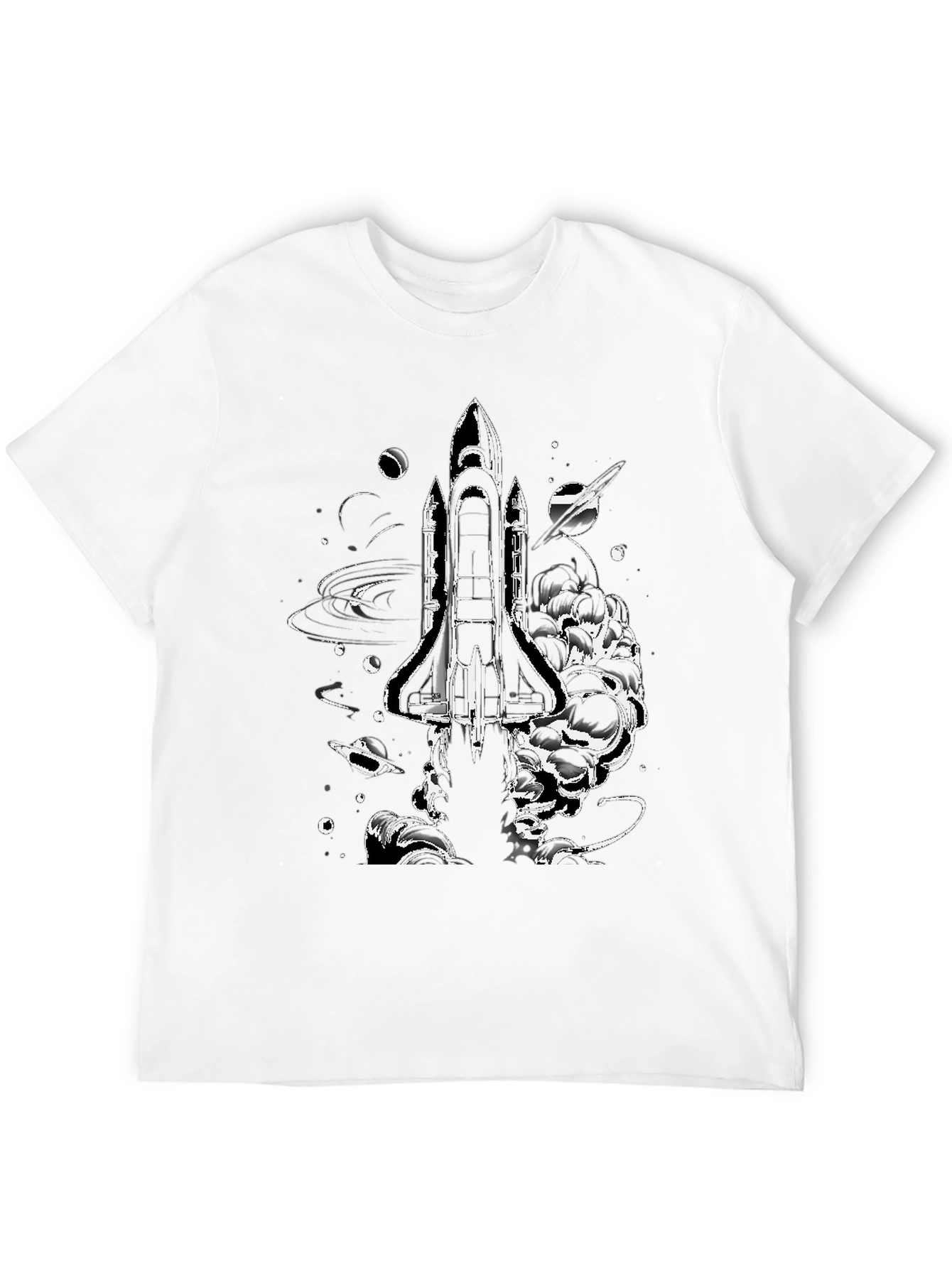 Space Shuttle Graphic Print T-Shirt