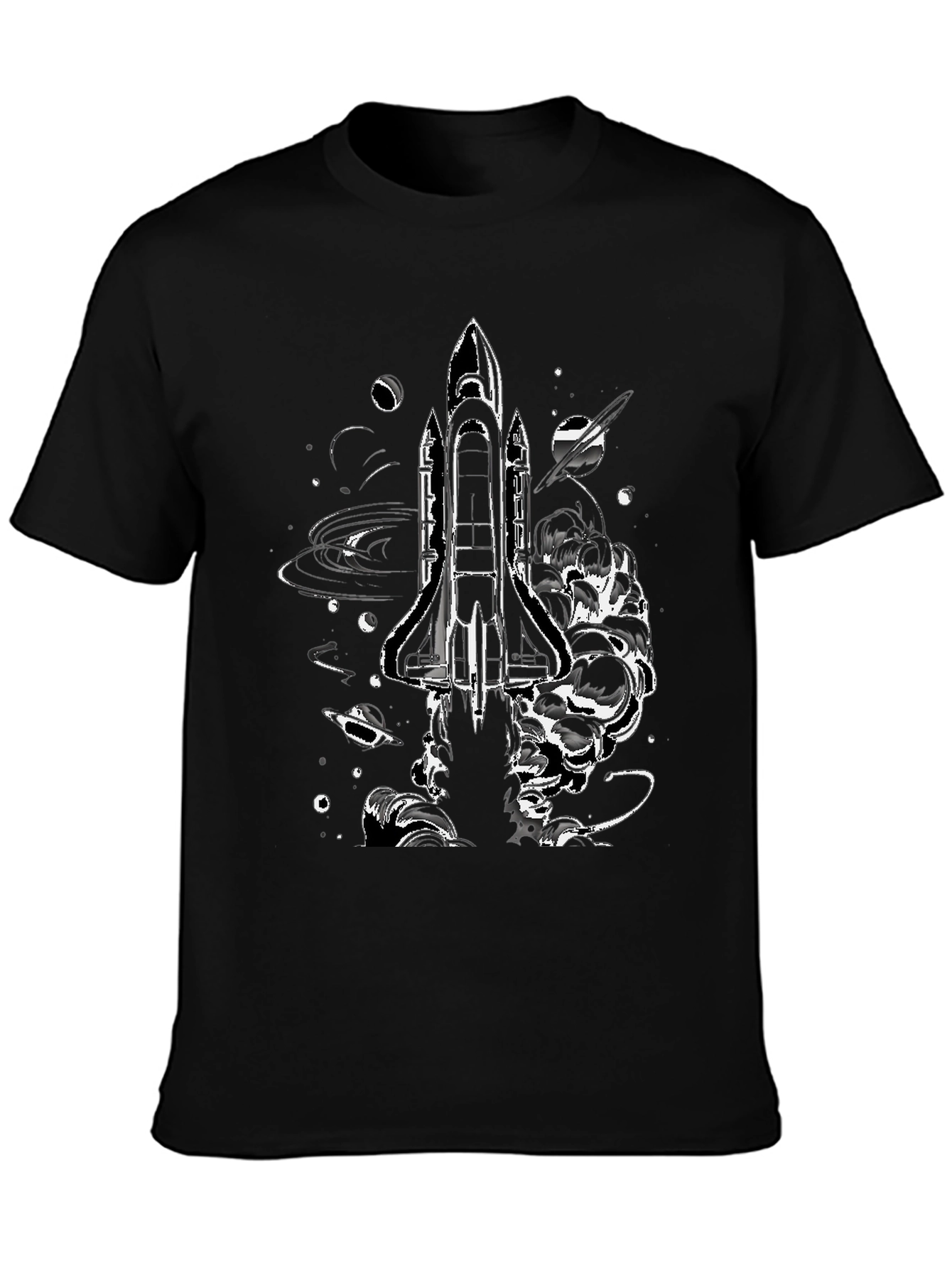 Space Shuttle Graphic Print T-Shirt