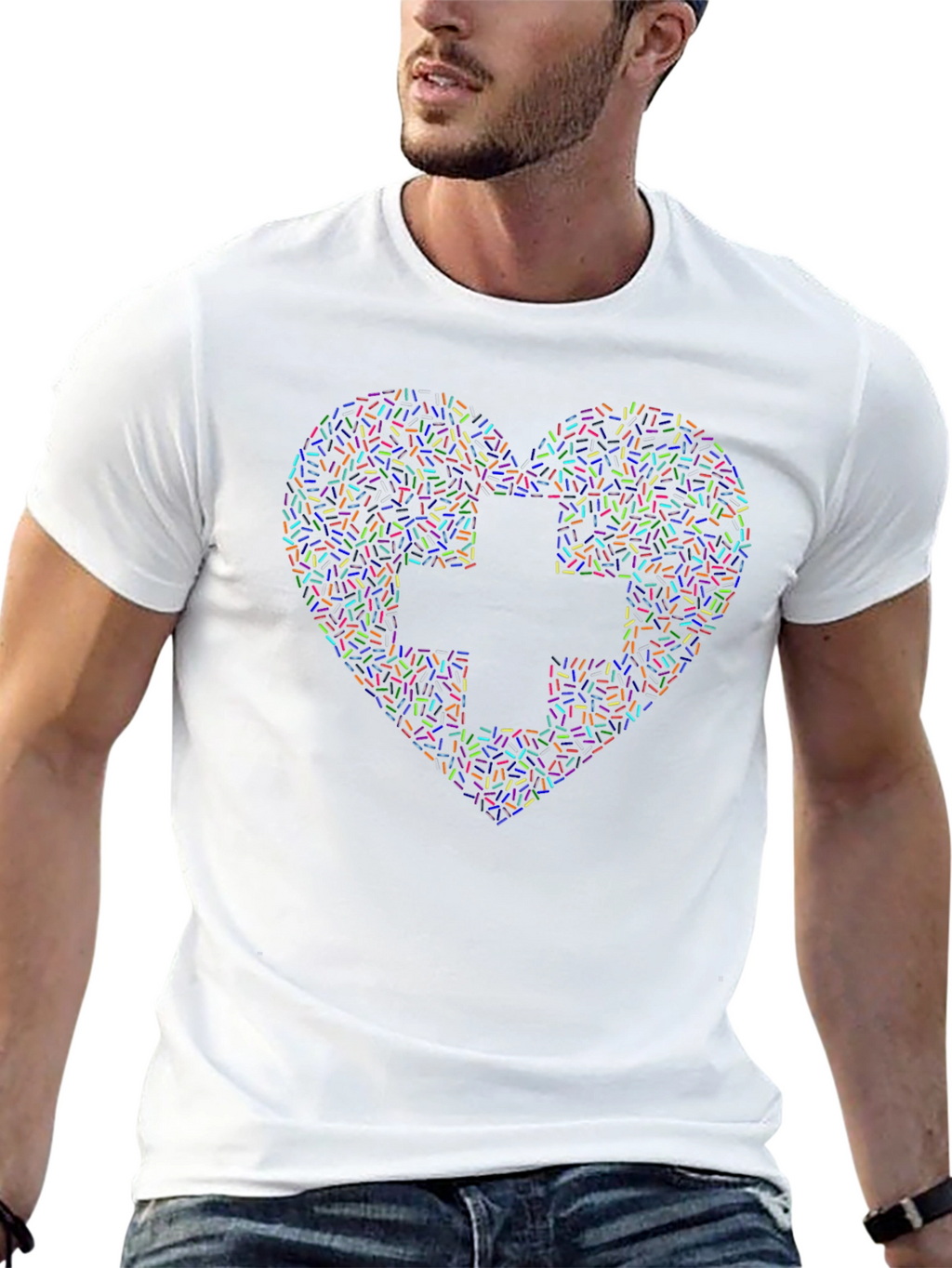 Heart & Cross Sprinkles Graphic Tee