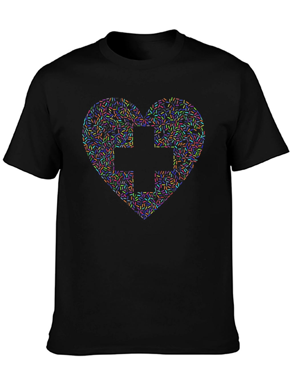 Heart & Cross Sprinkles Graphic Tee