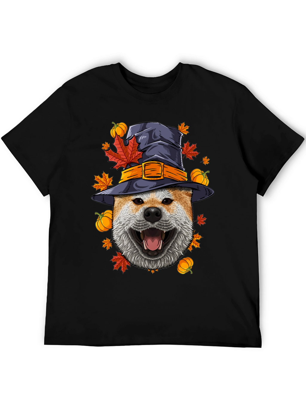 Dog in Witch Hat Halloween T-Shirt
