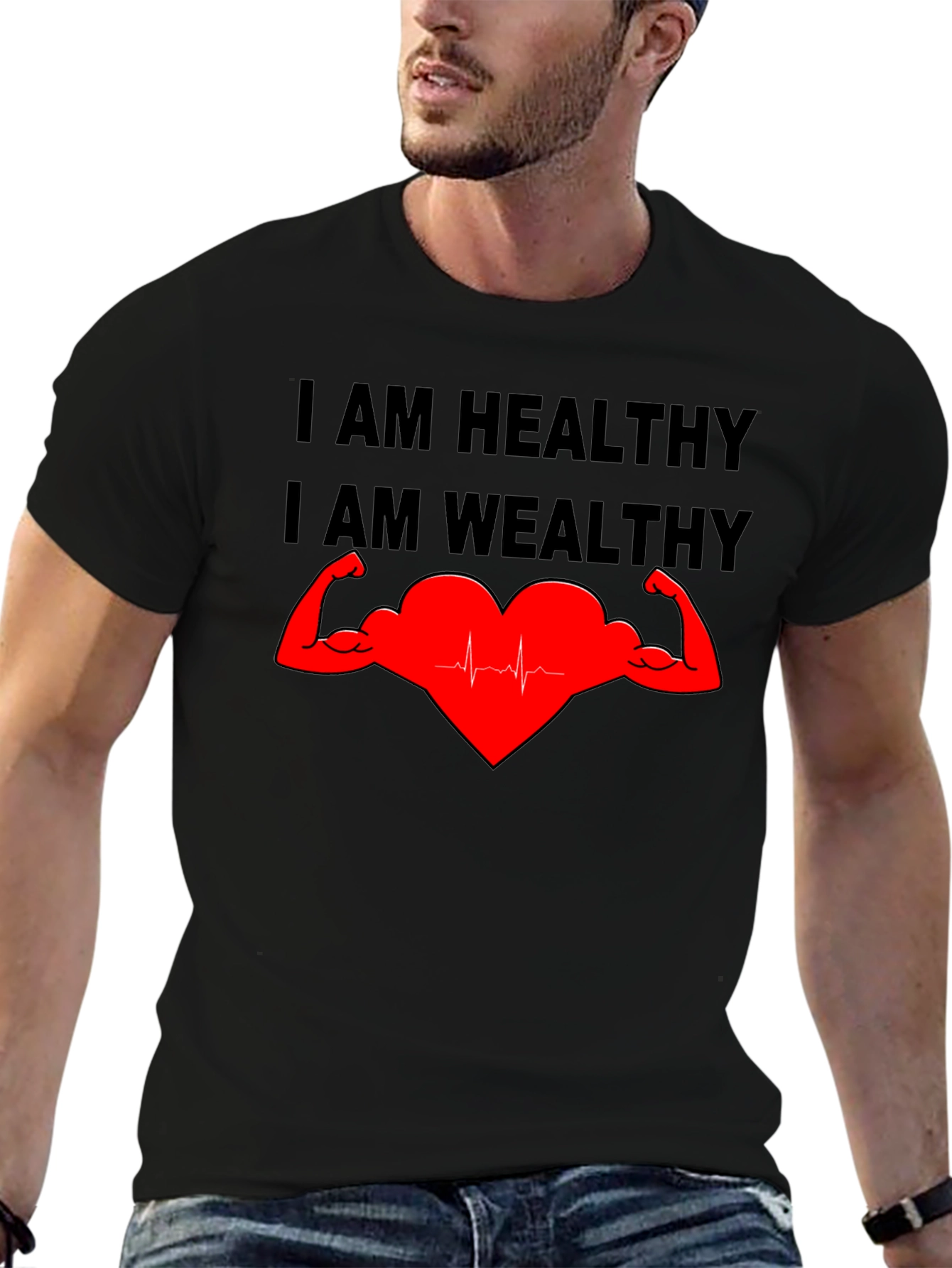 Healthy & Wealthy T-Shirt - Strong Heart Graphic Tee