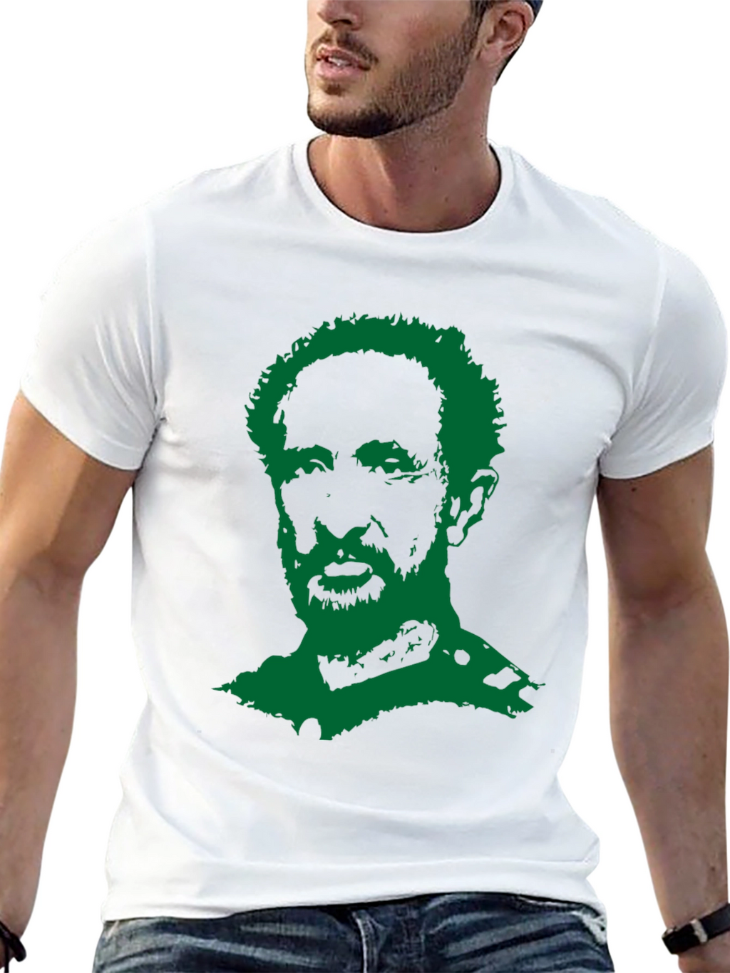 Rasta Man Graphic T-Shirt - Black