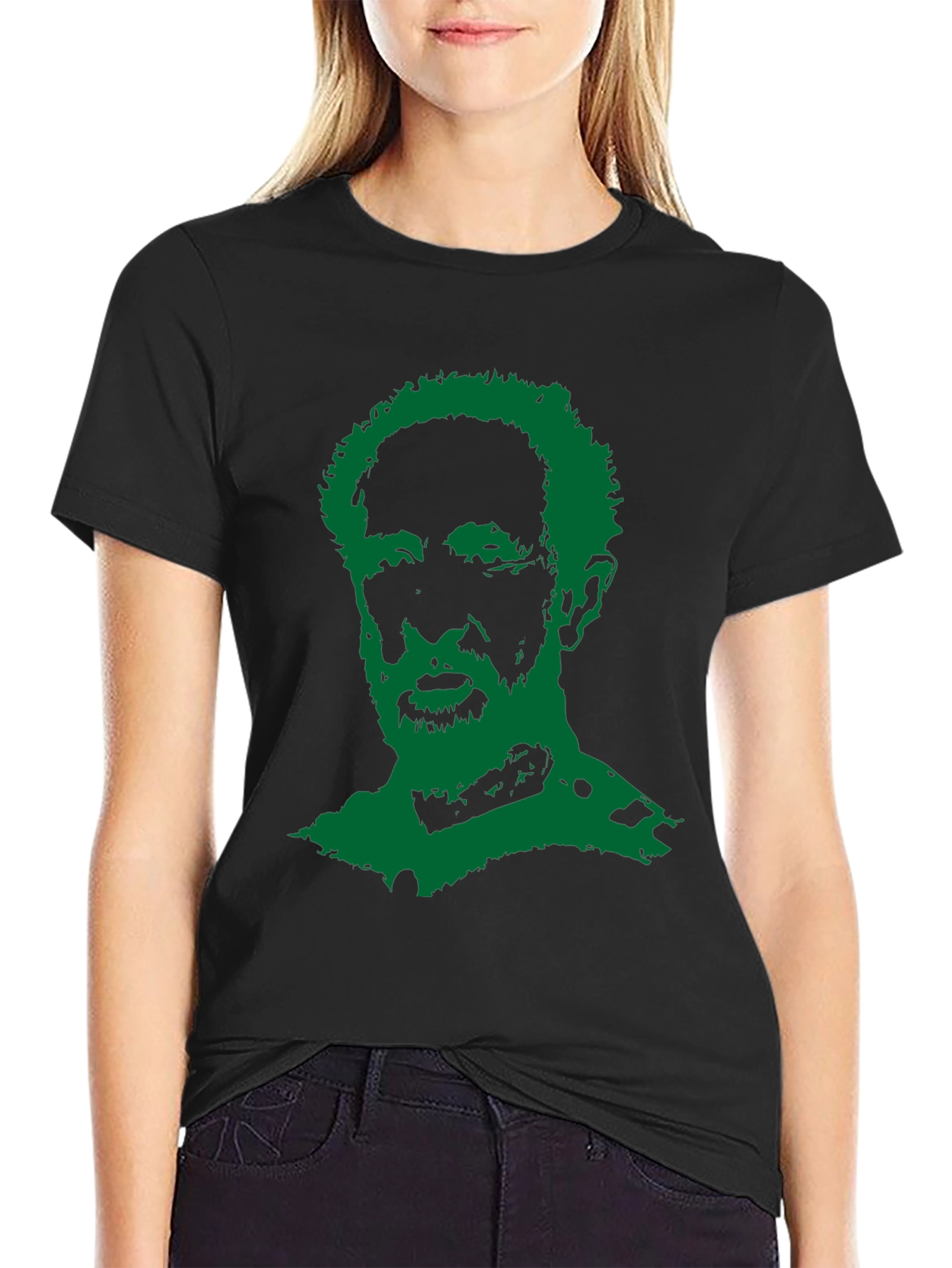 Rasta Man Graphic T-Shirt - Black