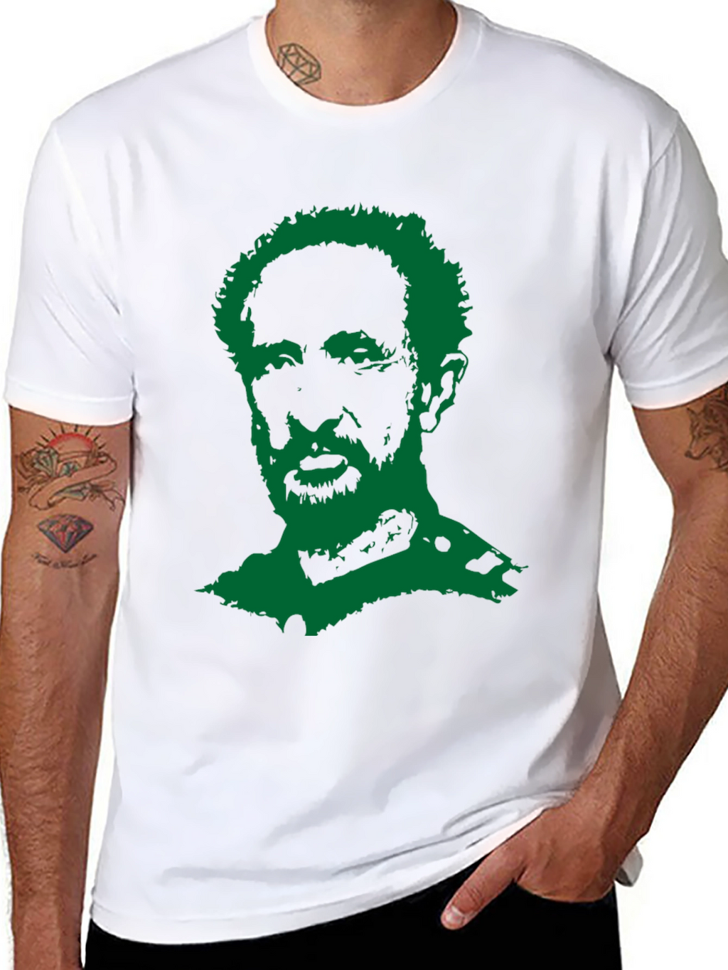 Rasta Man Graphic T-Shirt - Black