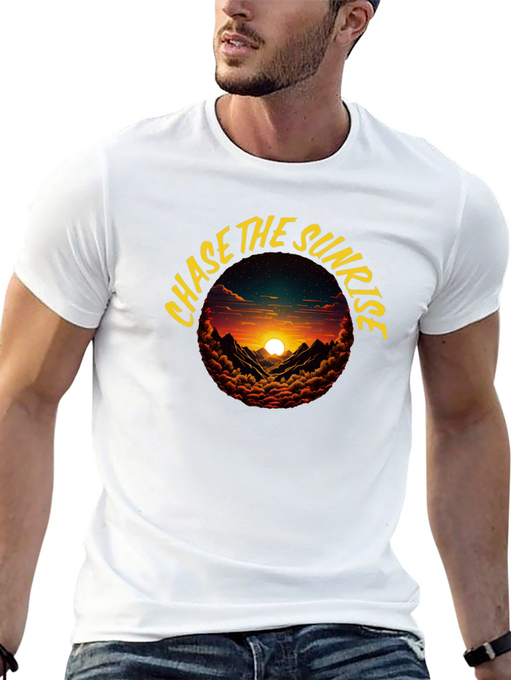 Chase the Sunrise Graphic Tee - Black