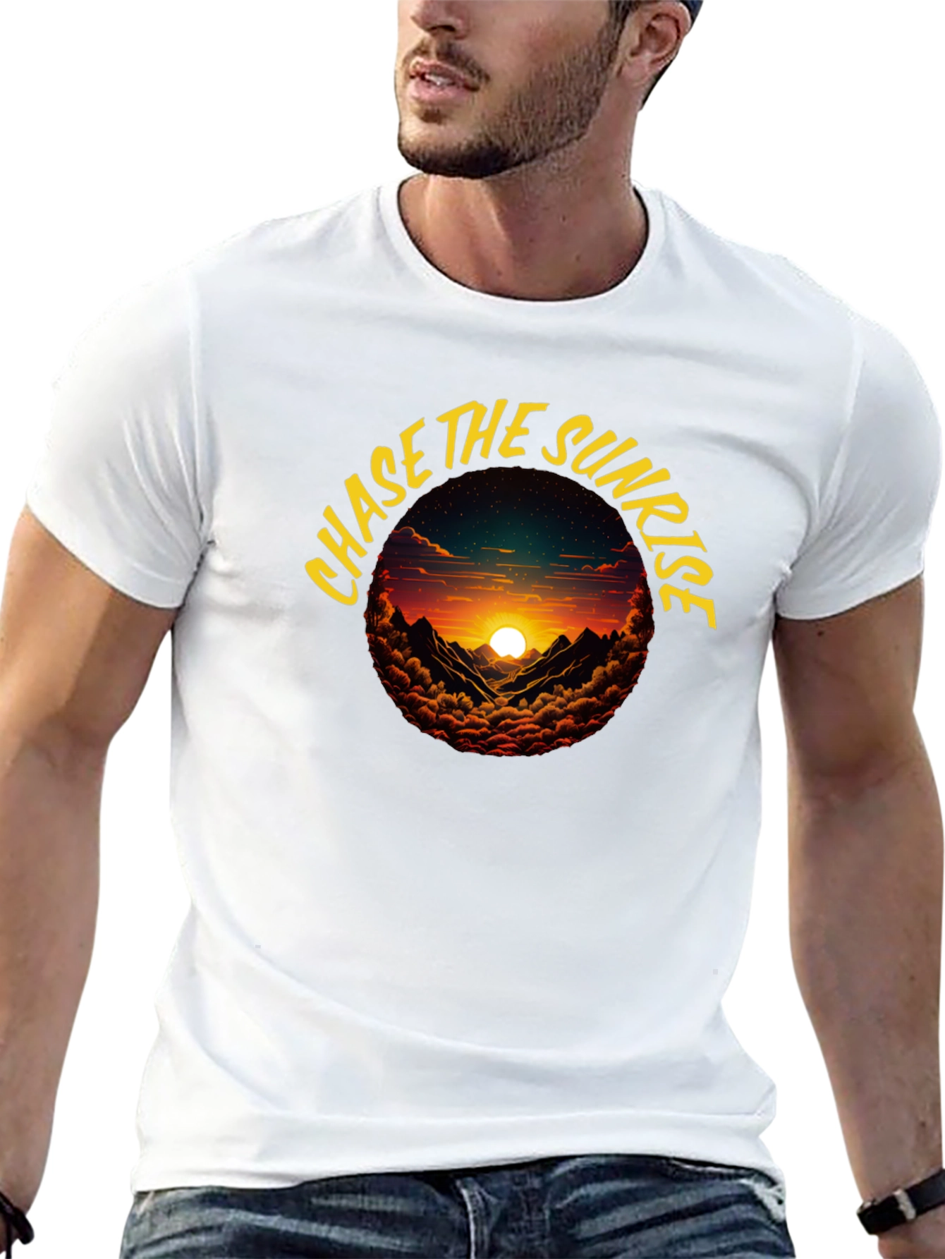 Chase the Sunrise Graphic Tee - Black