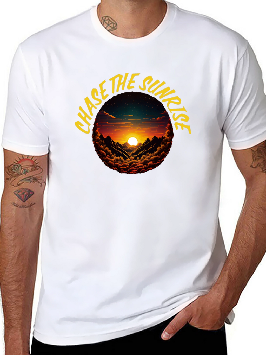 Chase the Sunrise Graphic Tee - Black