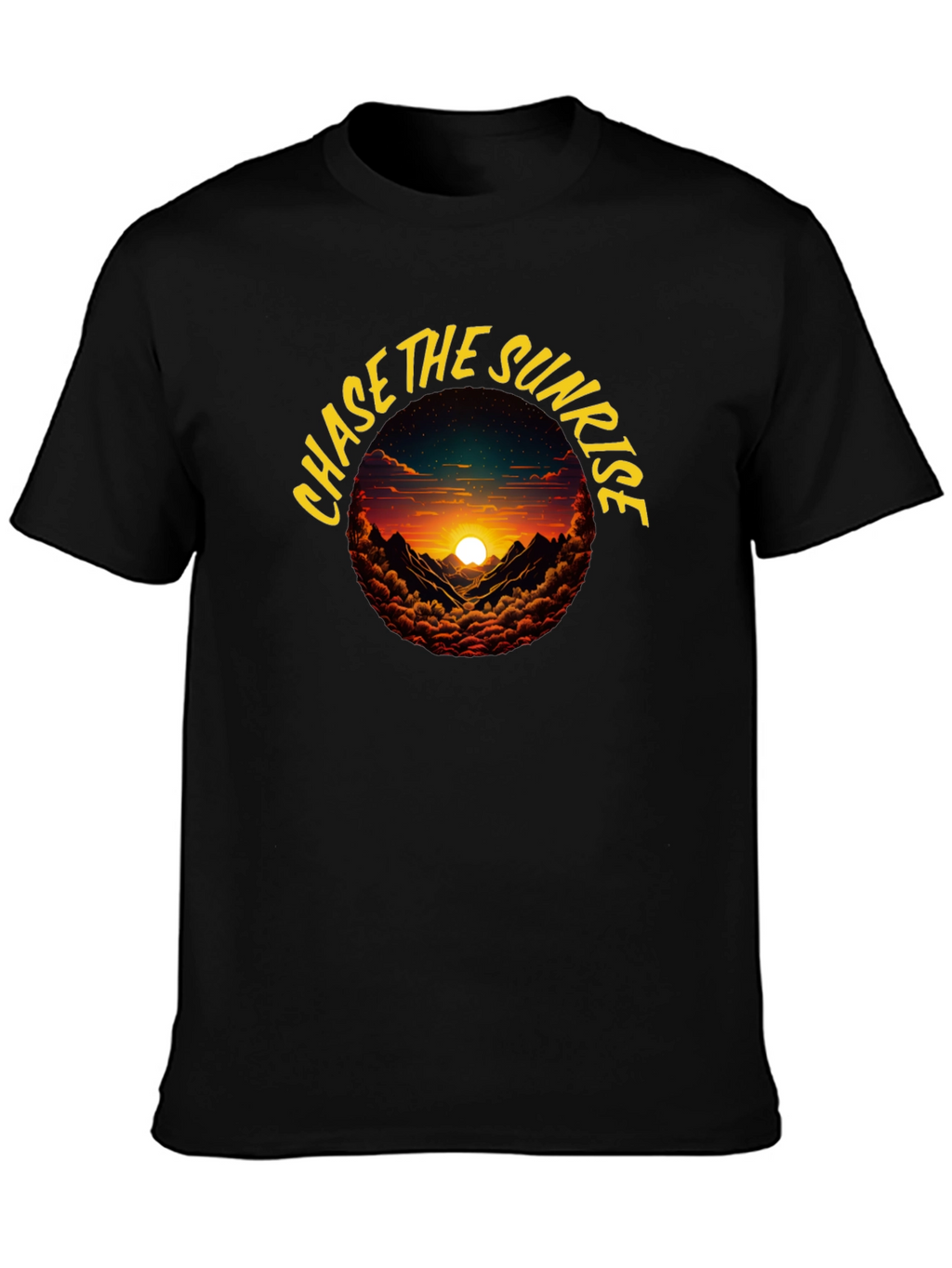Chase the Sunrise Graphic Tee - Black