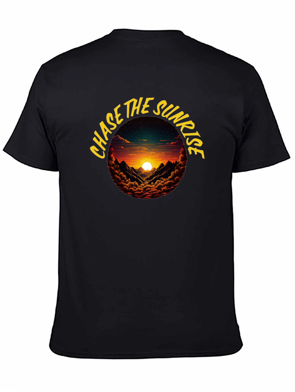 Chase the Sunrise Graphic Tee - Black