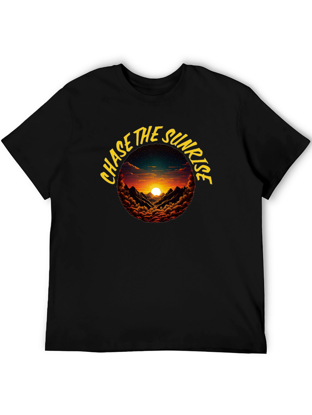 Chase the Sunrise Graphic Tee - Black