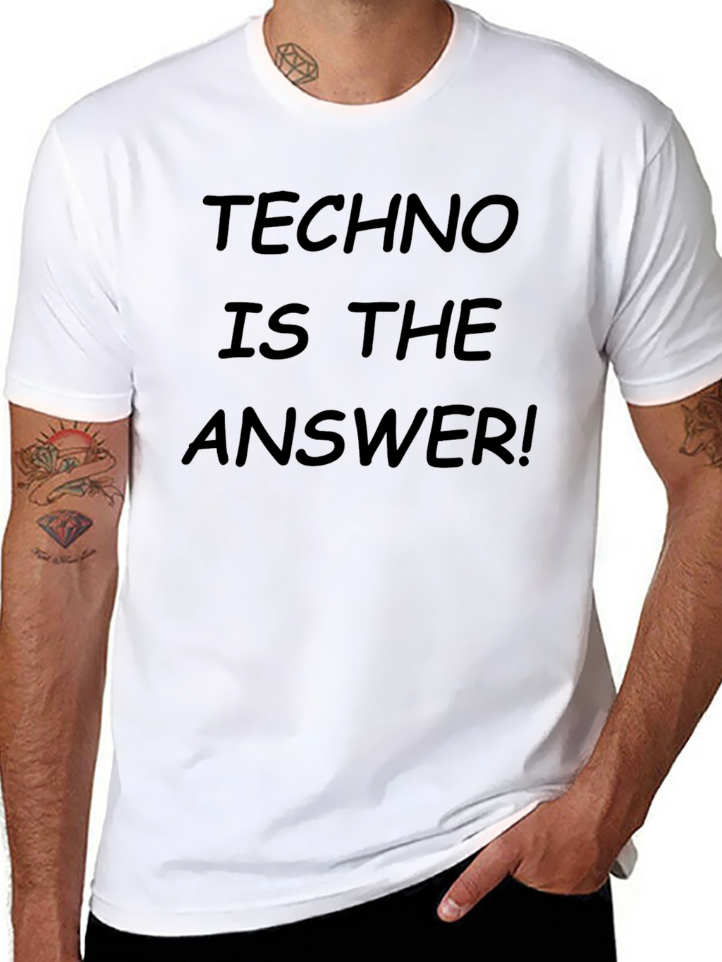 Techno is the Answer Black T-Shirt