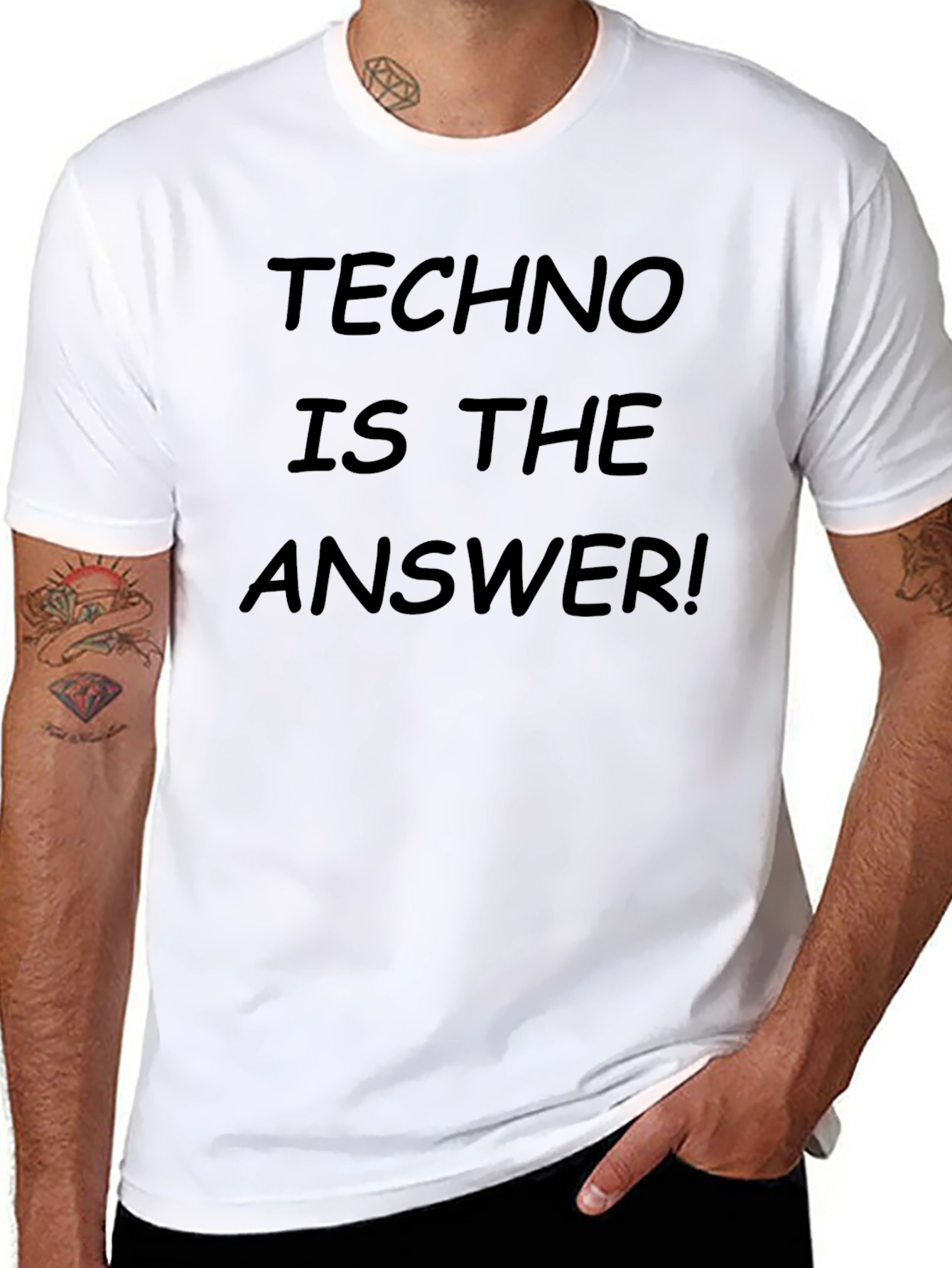 Techno is the Answer Black T-Shirt